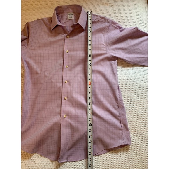 Brooks Brothers Regent Button Up Shirt Mens  15.5 4/5 non Iron Purple Box‎ - Picture 5 of 8